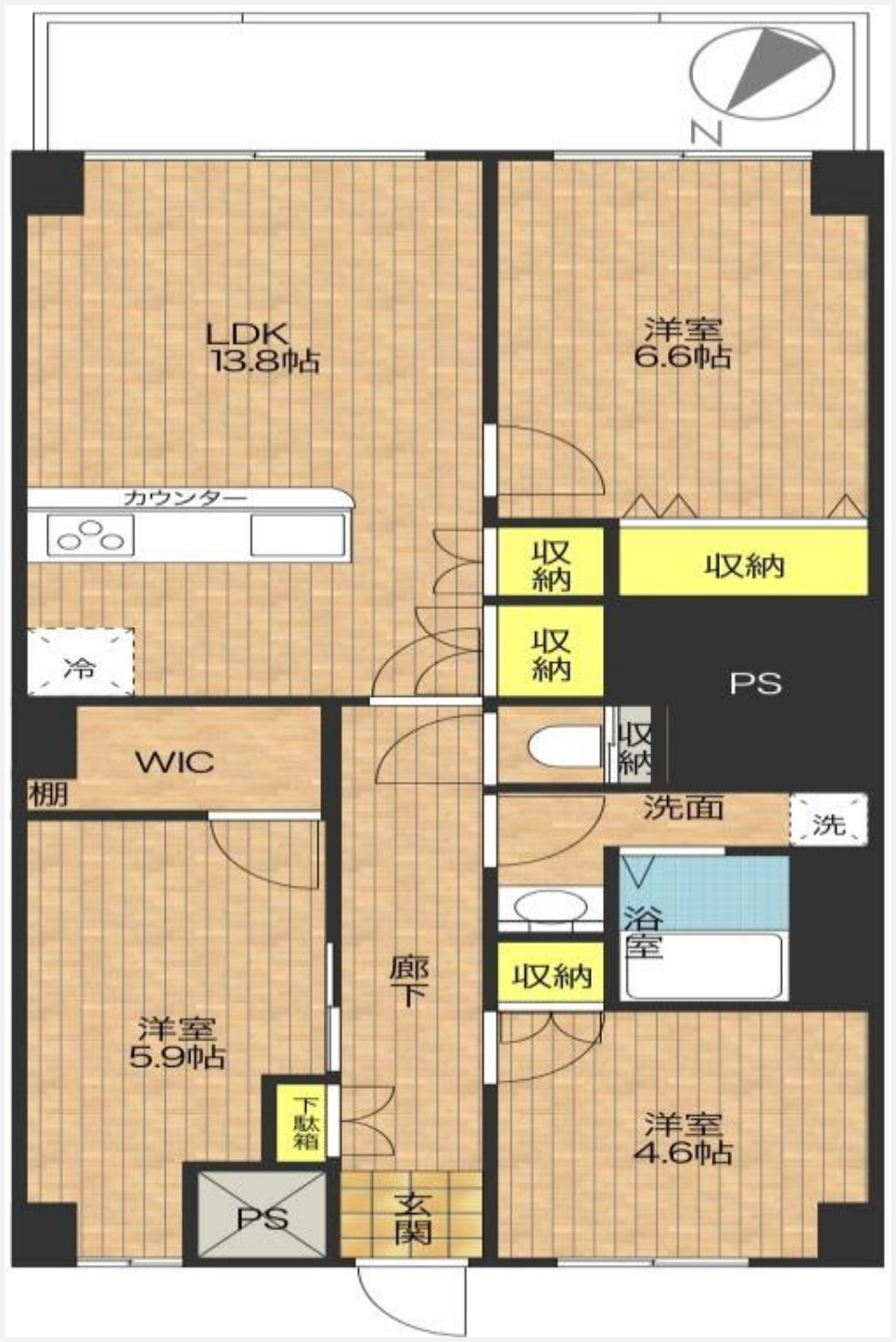 マンション蕨アイリス 間取り図